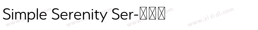 Simple Serenity Ser字体转换